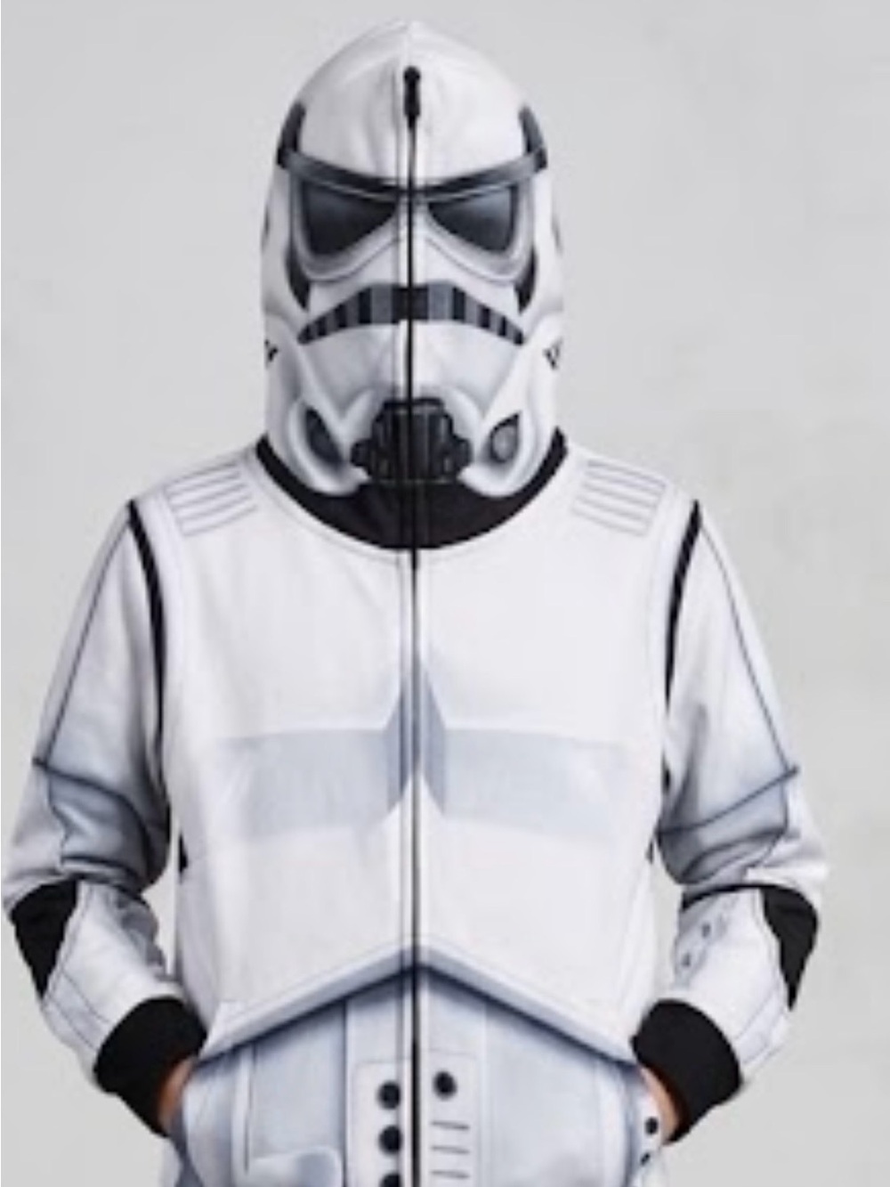 Star Wars Stormtrooper Full-Zip Masked Hoodie – Size Youth S